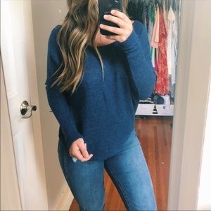 Navy Blue Windsor Top